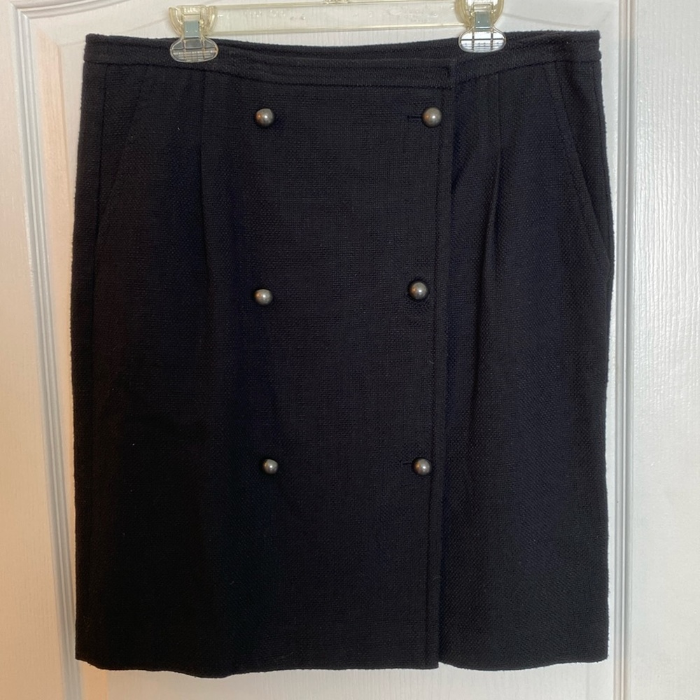 Talbots skirt navy knit sz 16 NWT